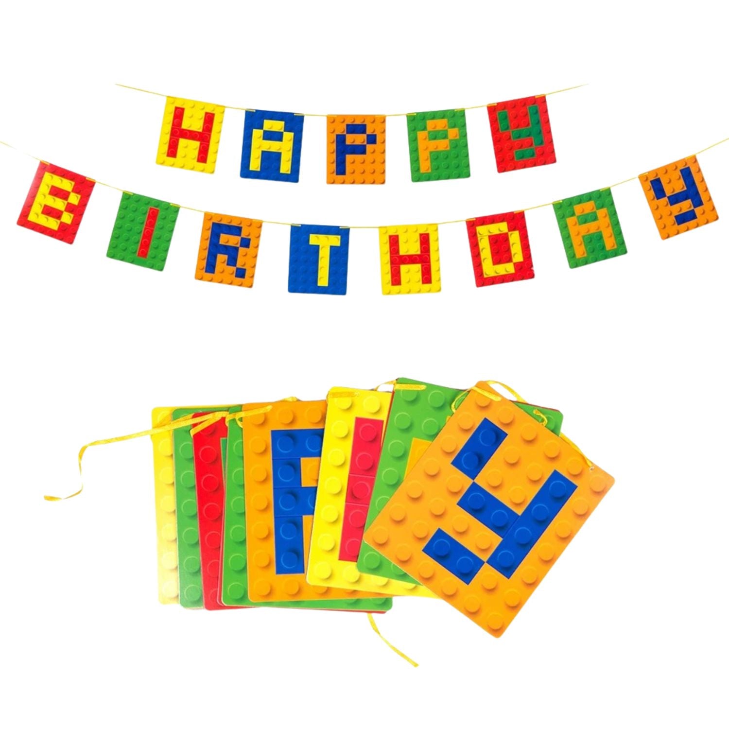 Lego Themed Happy Birthday Garland