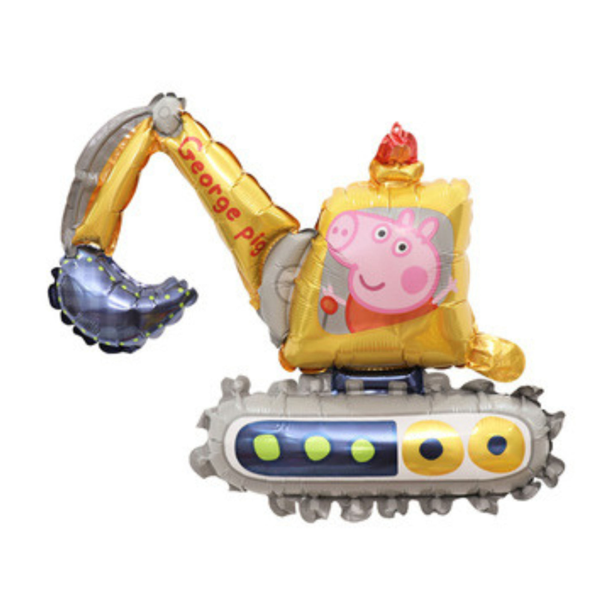 Piggy peppa George digger shaped foil balloon