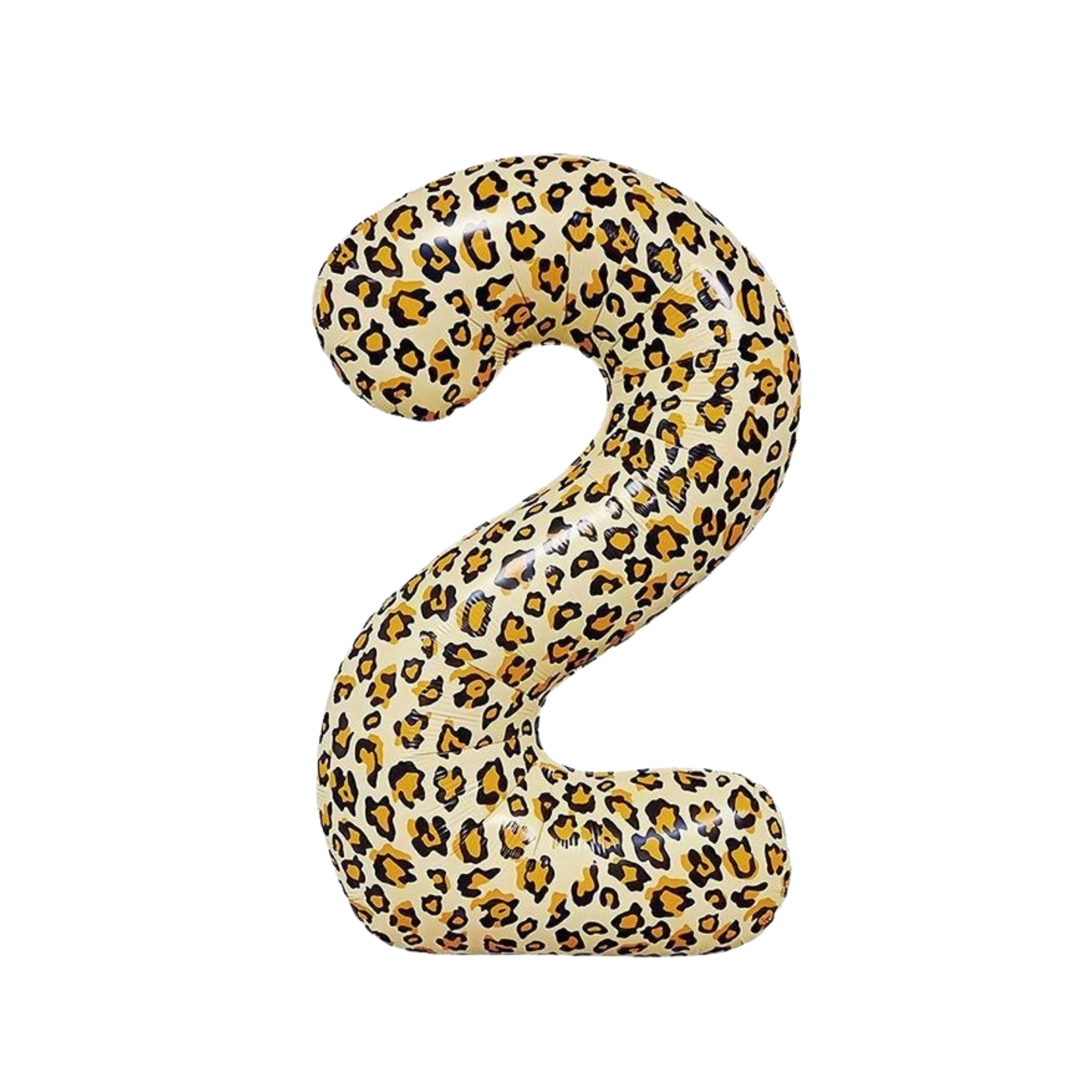 Large Number 2 Foil Balloon, Leopard Print