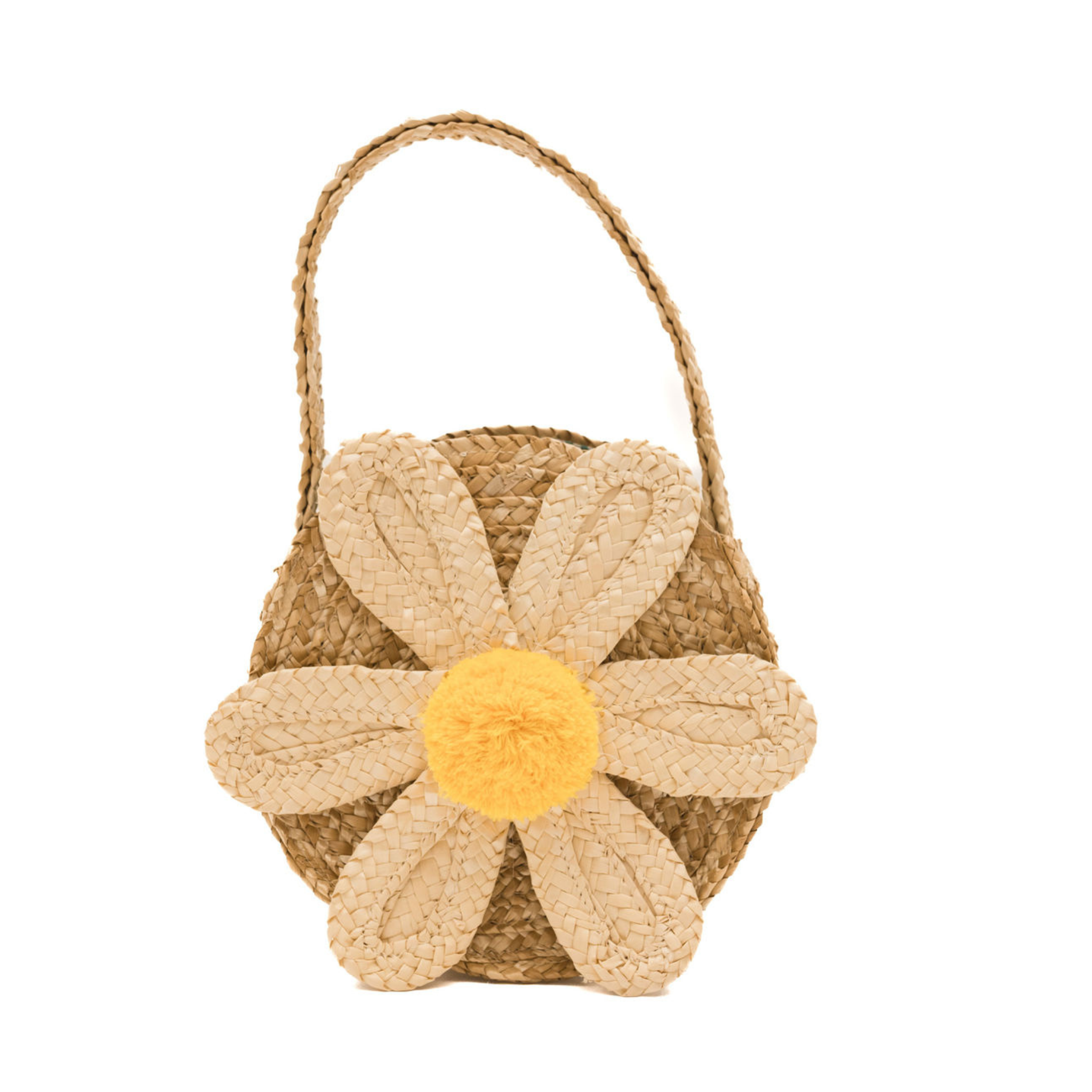 Daisy Straw Bag, White