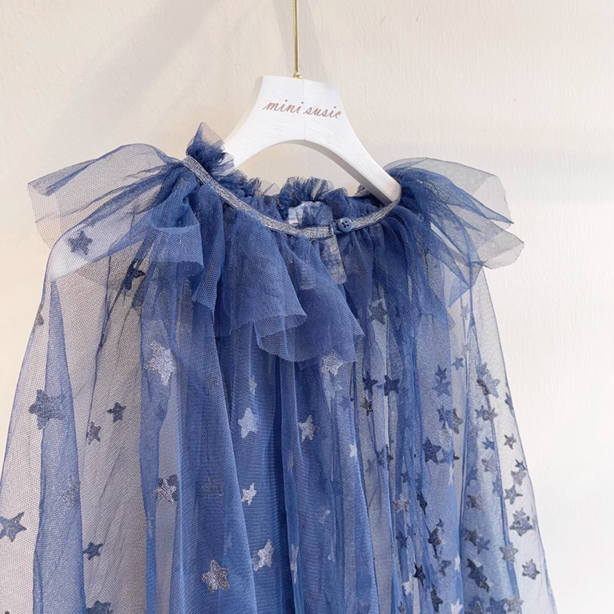 Starry night Tulle Cape, Midnight Blue