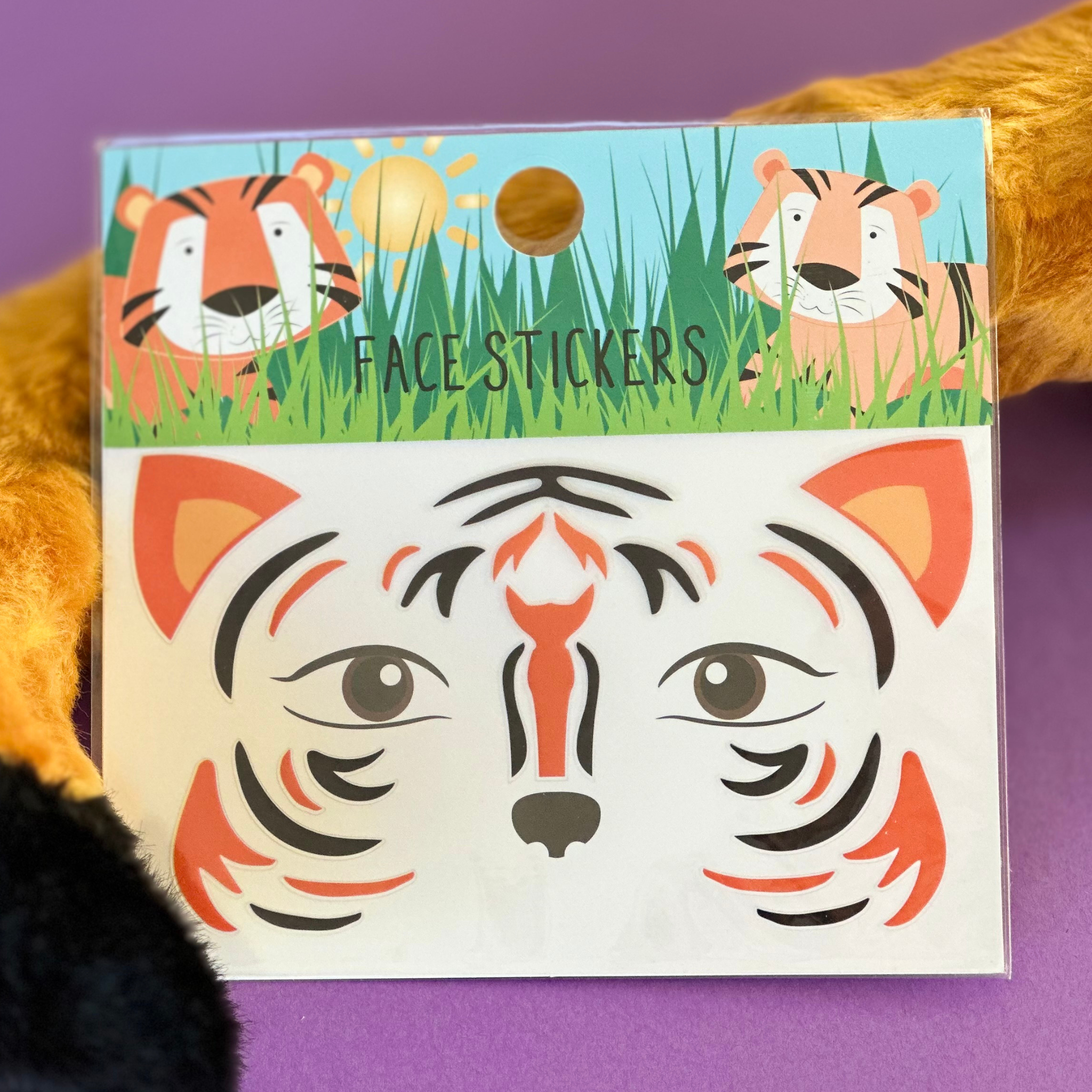 Jungle Tiger Face Stickers