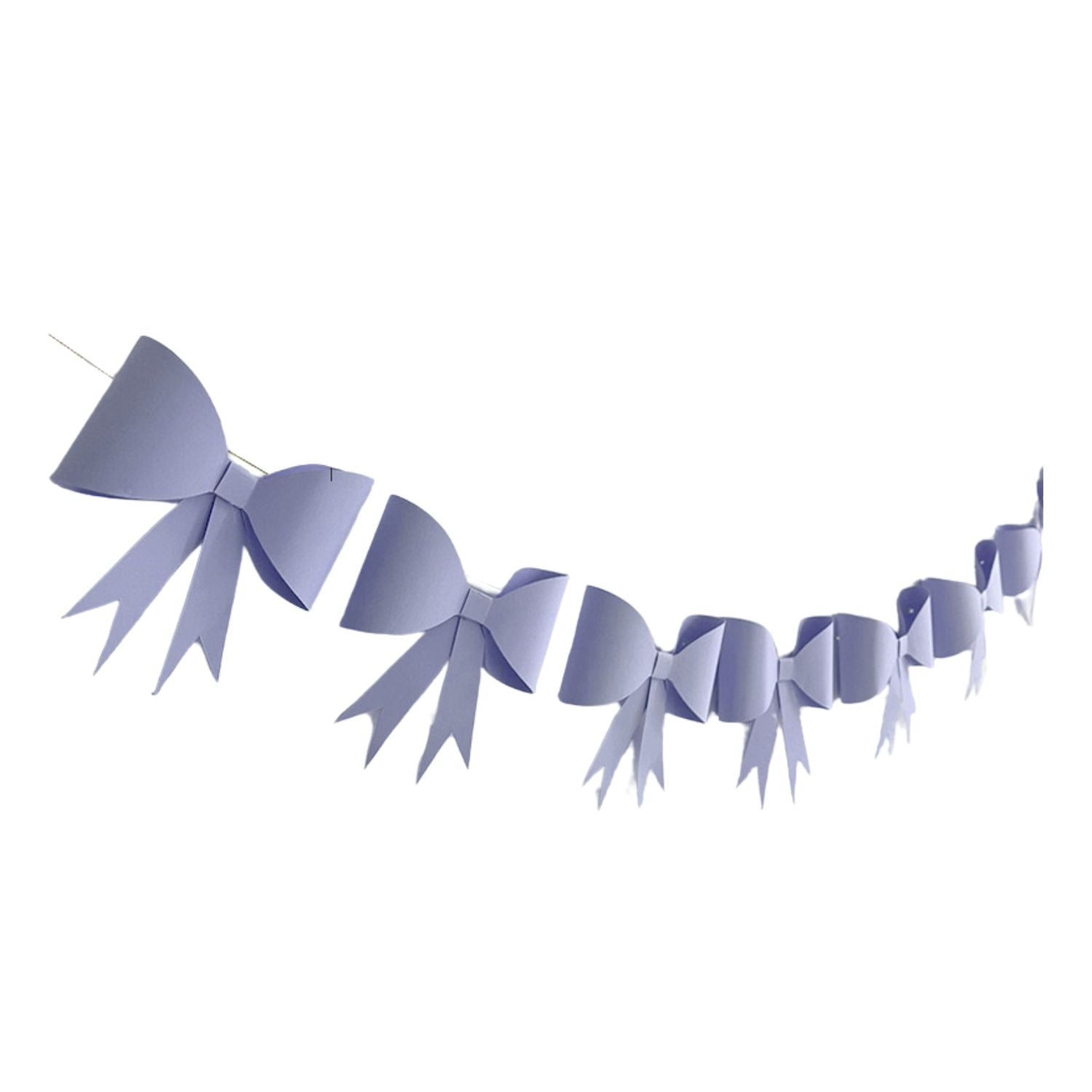 3D Bow Garland, Purple (set of 1)