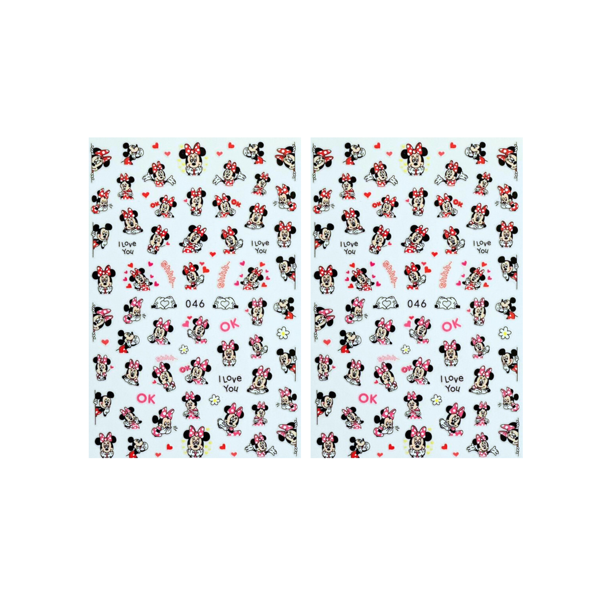 Mini Mouse Nail Stickers (set of 2)