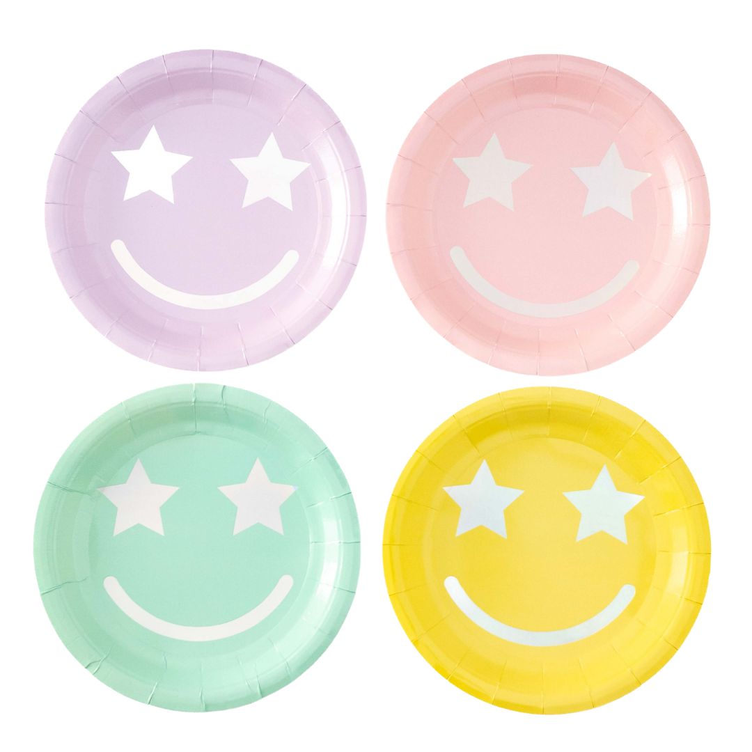 Happy Icon Plates (set of 8 )