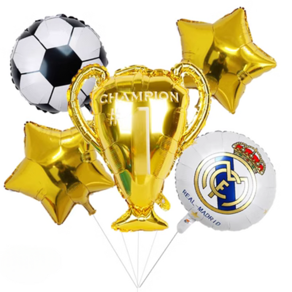 Real Madrid Themed Foil Balloon Mix (set of 5)