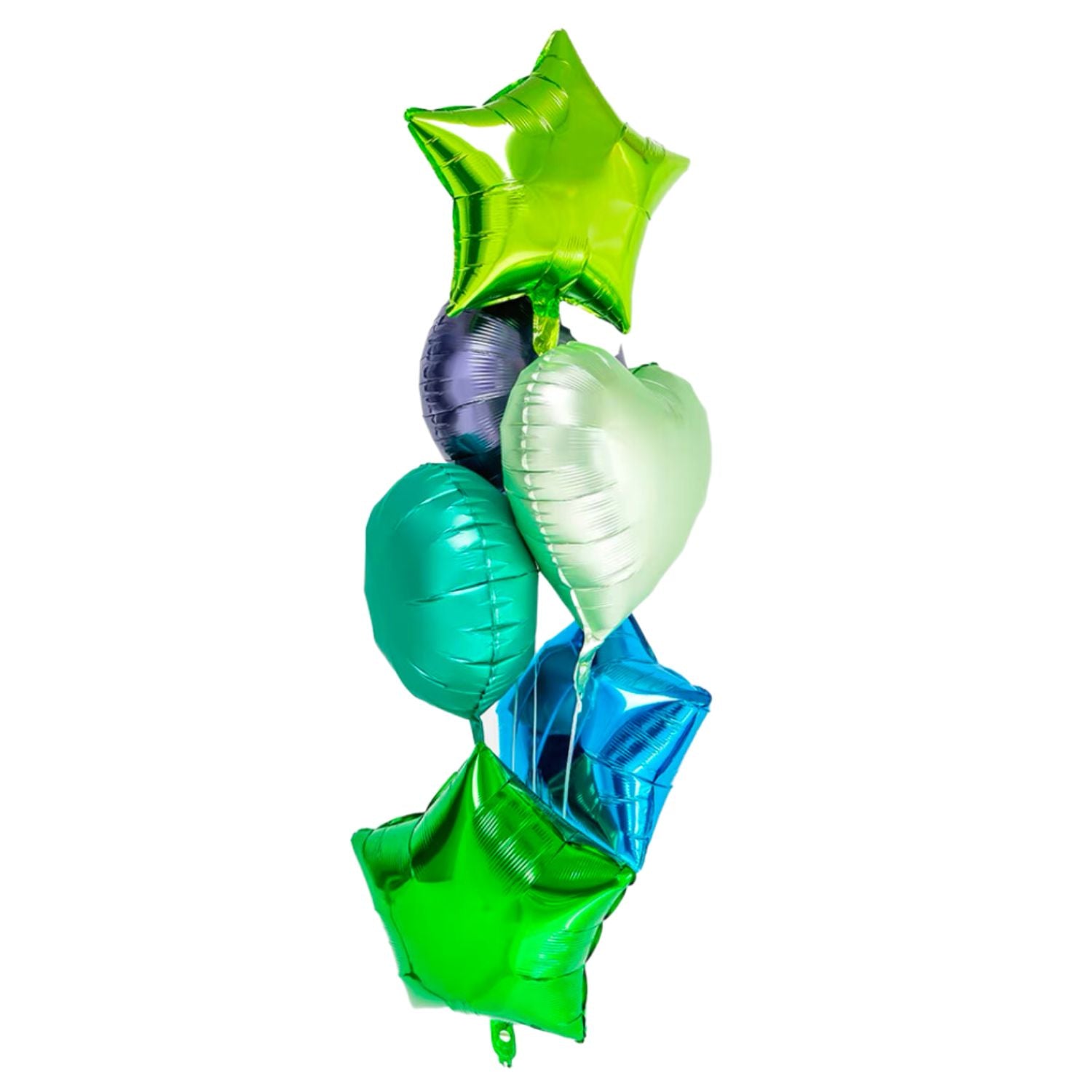 Enchanted Heart Shaped Foil Balloon Bouquet (set of 6)