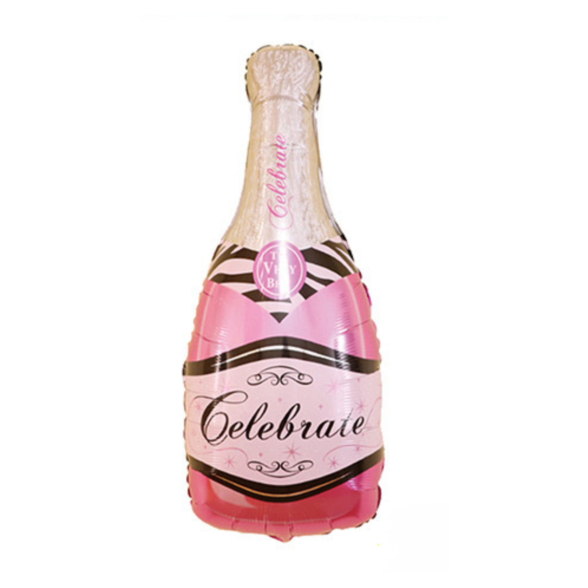 Champagne Bottle Shaped Foil Balloon, Pink