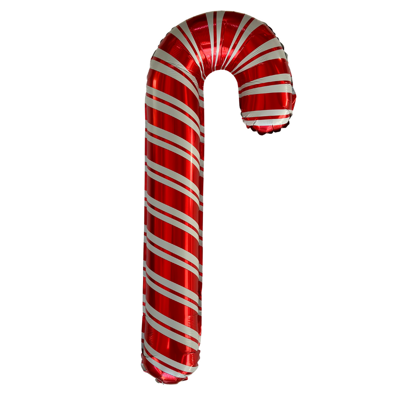 Large Candy Cane Foil Balloon, Red