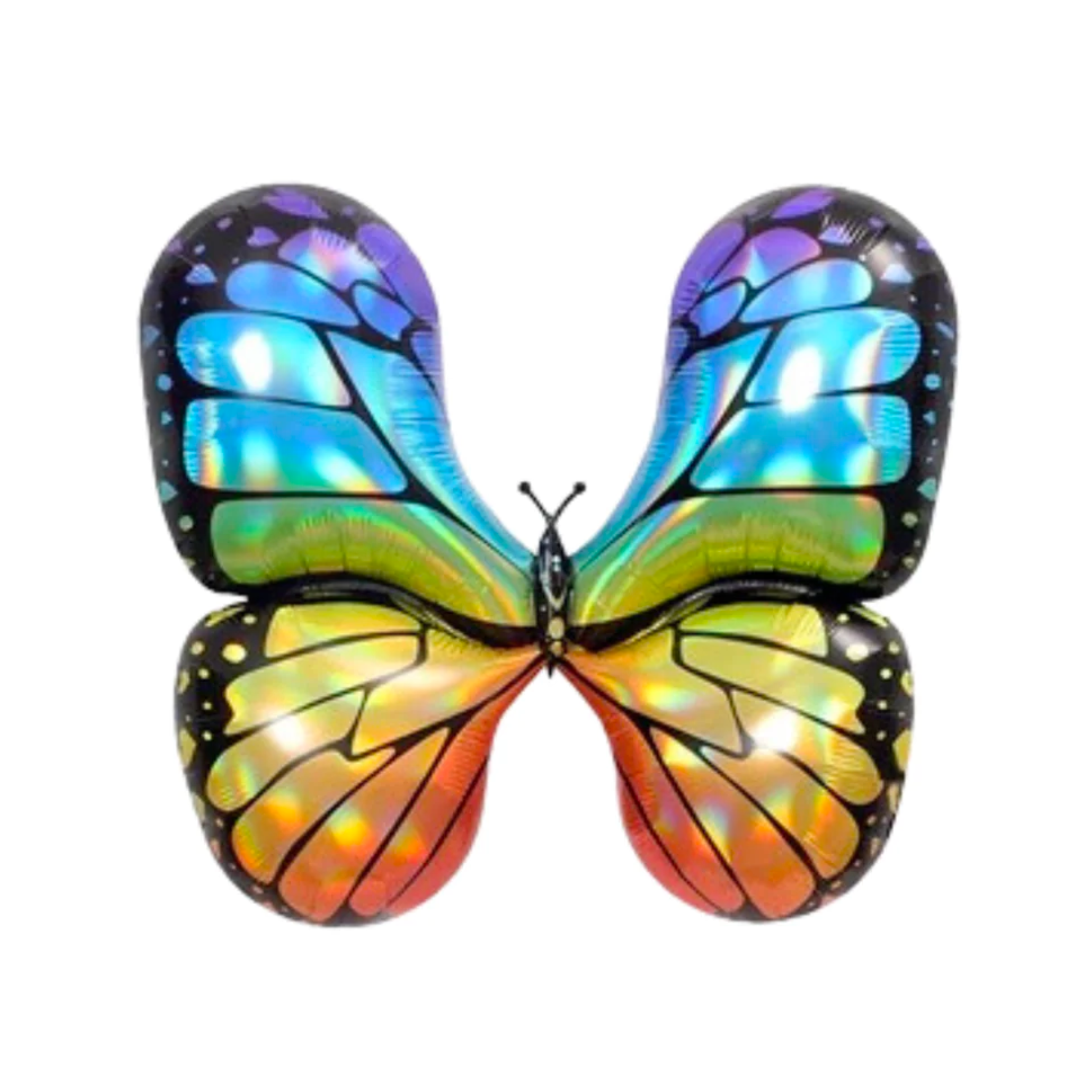 Butterfly Foil Balloon, Rainbow