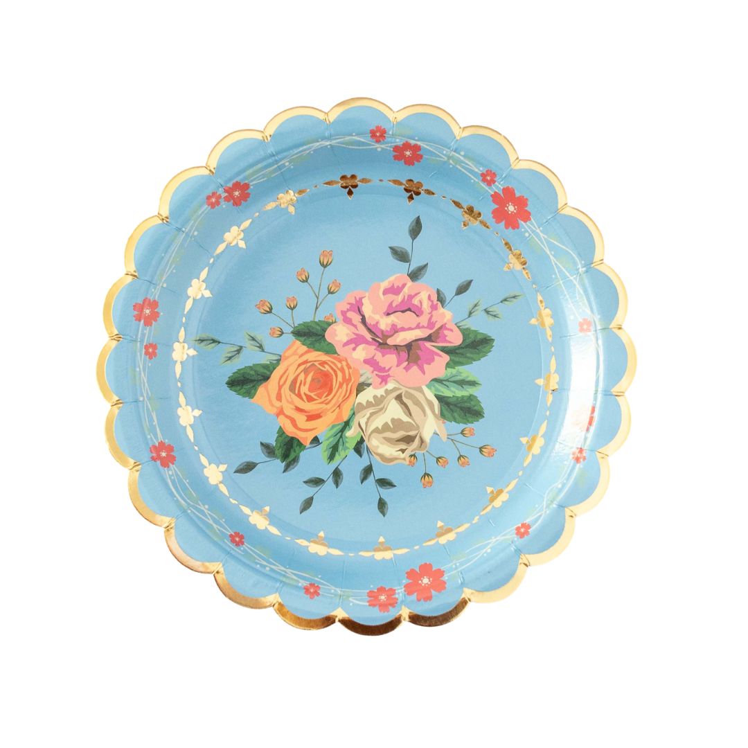 Petit Floral Plates, (set of 8)