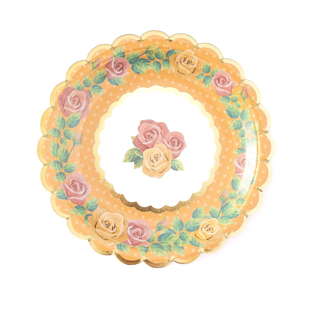 Petit Floral Plates, (set of 8)