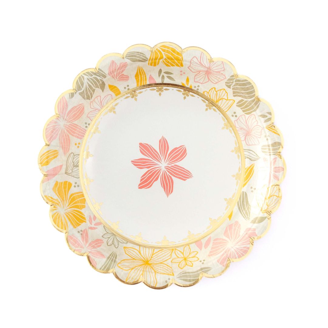 Petit Floral Plates, (set of 8)