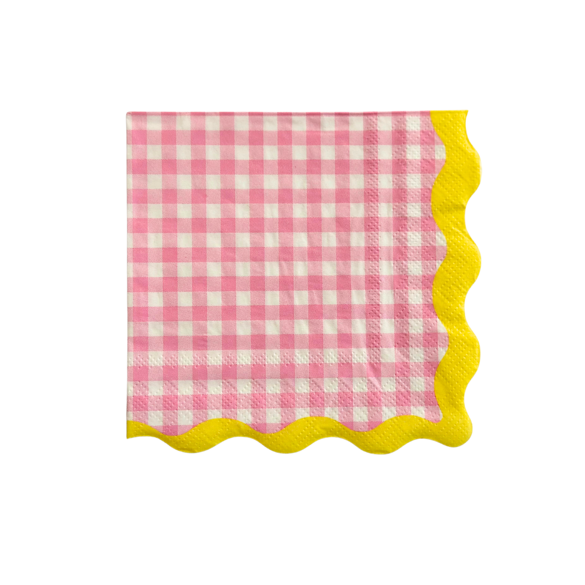 Petit Checkered Napkins, pink (pack of 10)