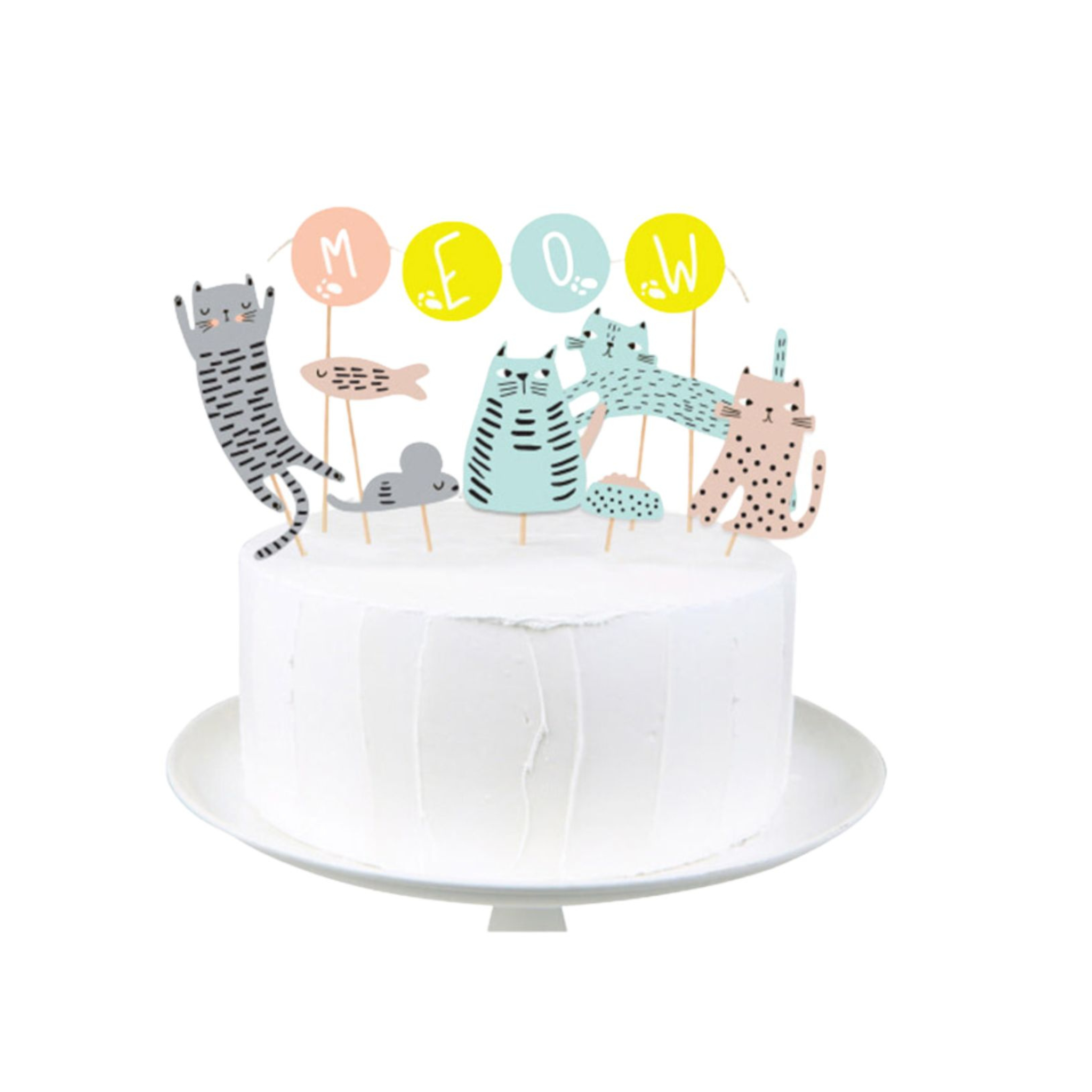 Cat Cake Topper Mix (set of 13)