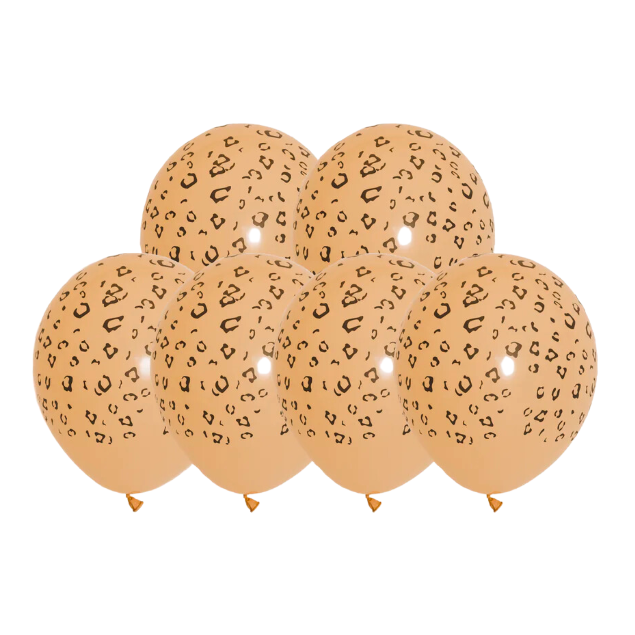 Leopard Print Latex Balloon Mix (set of 6)