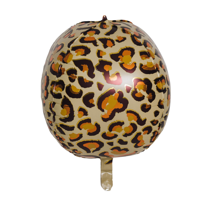 Leopard Print, Round Foil Balloon
