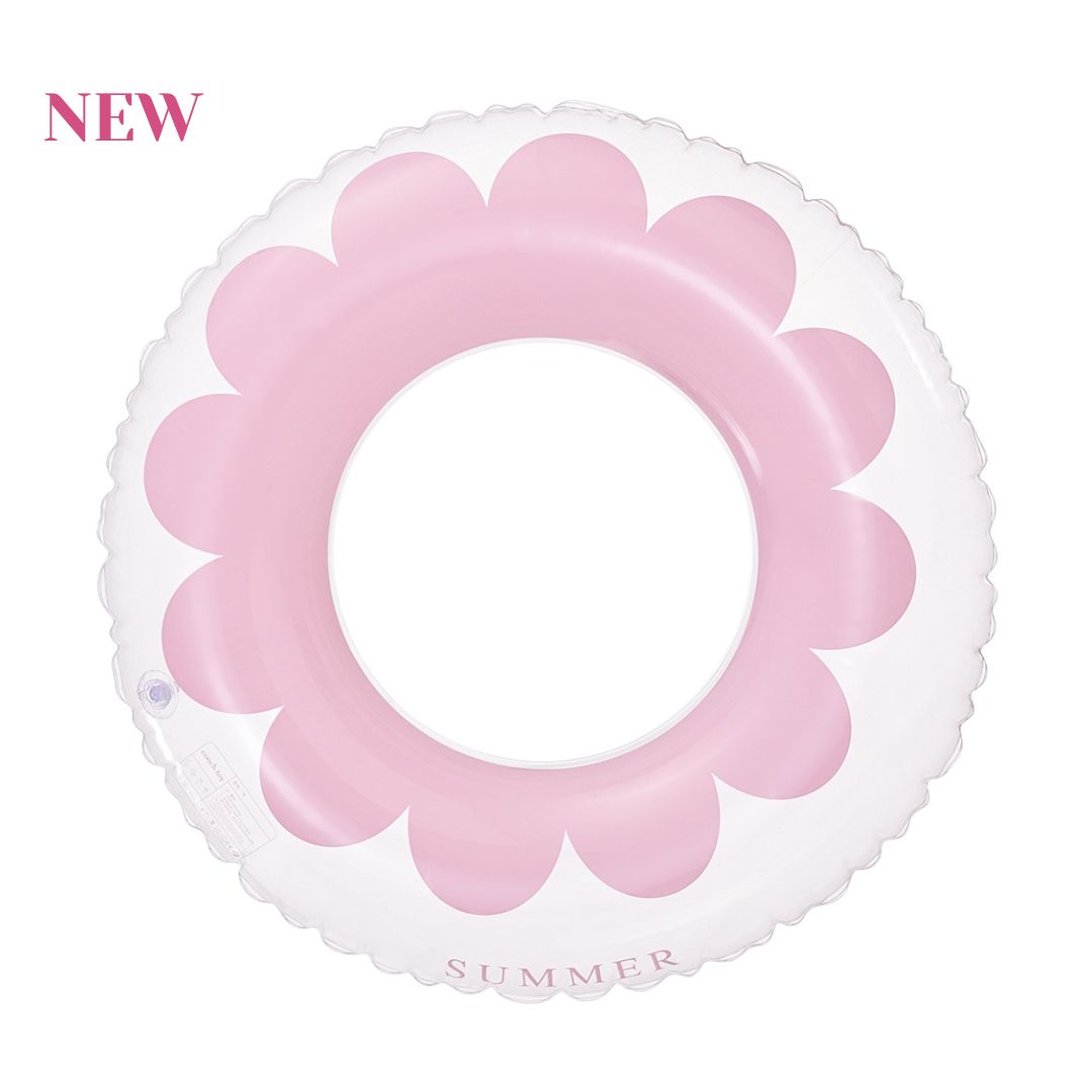 Transparent Flower Swimming Ring, Pink