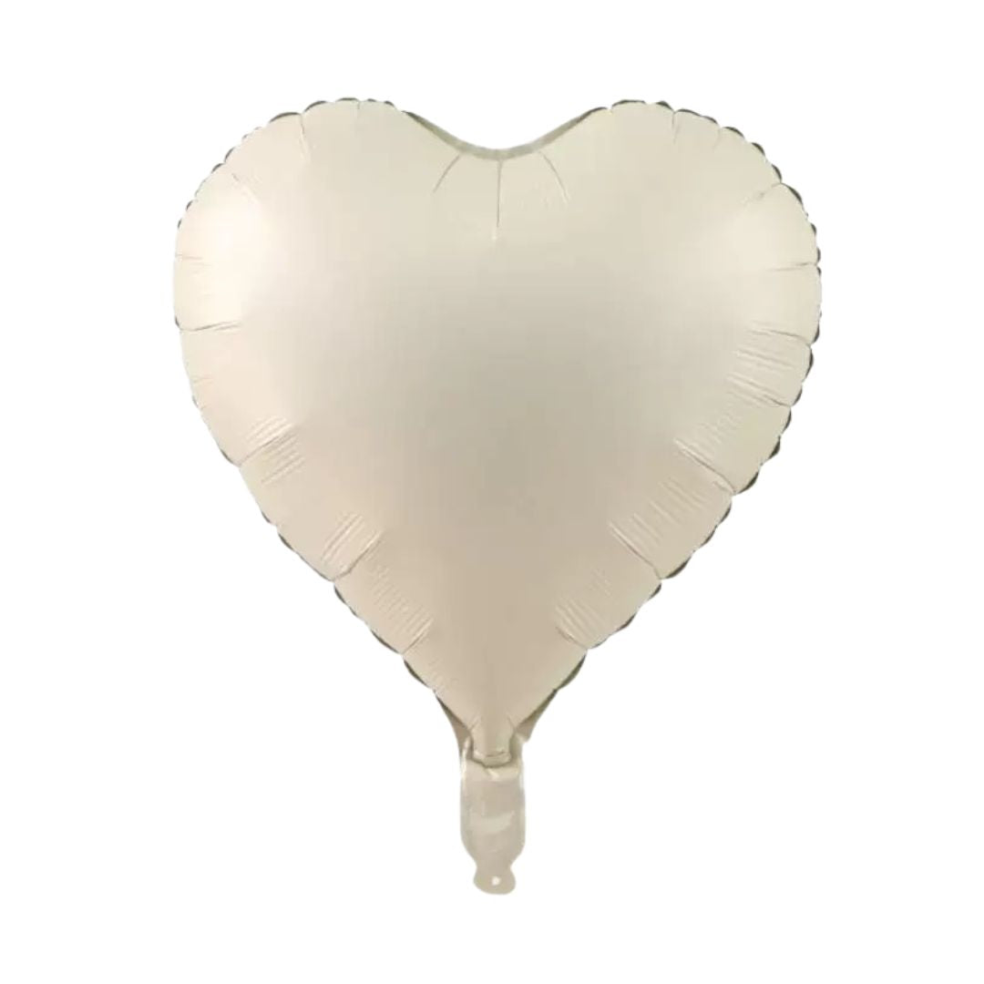 Heart Shaped Foil Balloon, Matt White