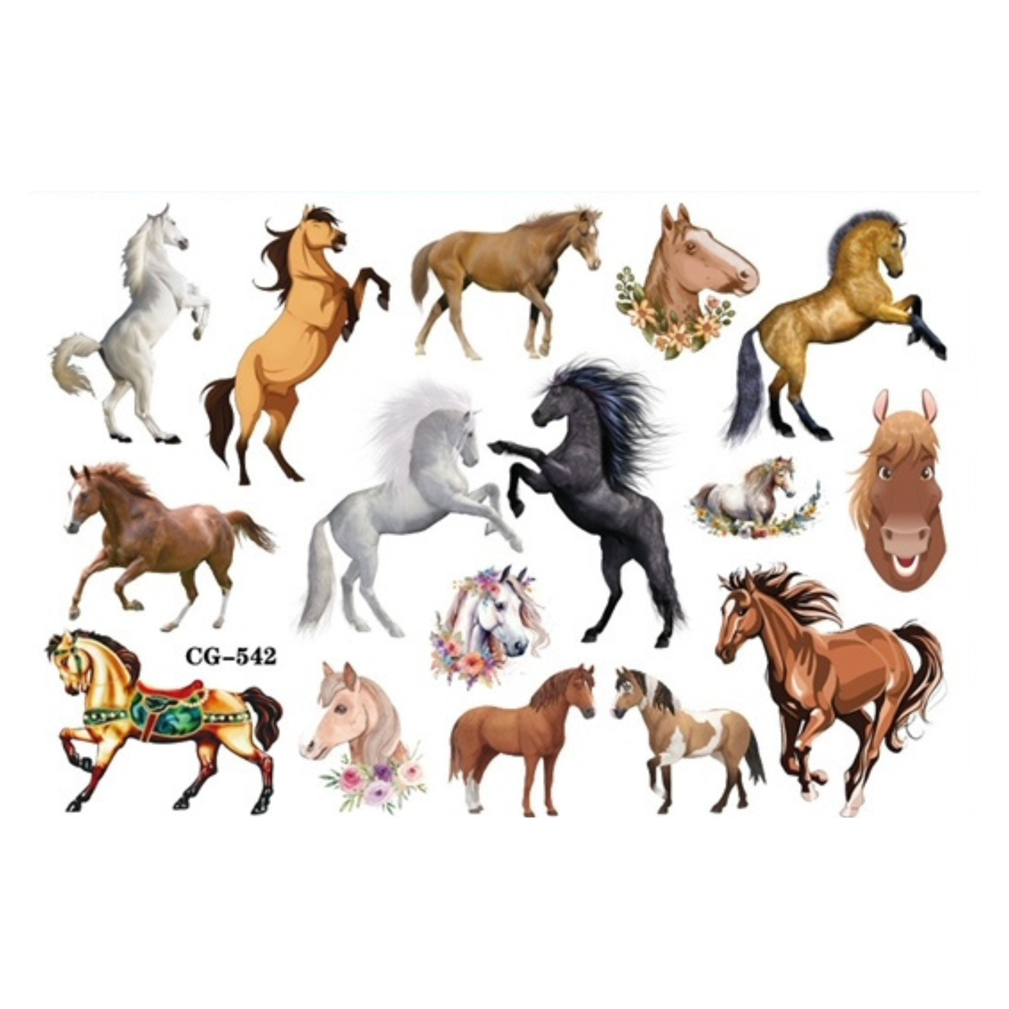 Fantasy Horse Tattoos (set of 1)