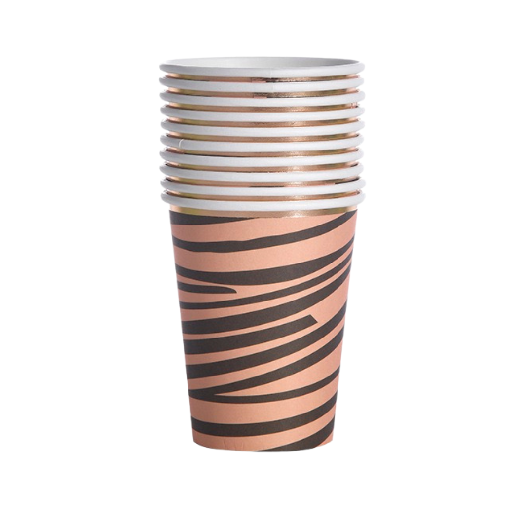 Tiger Striped Cups (set of 10)