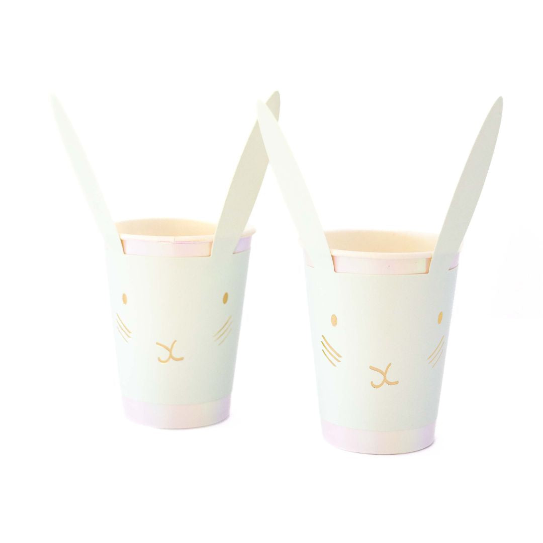 Bunny Paper Cups, Pastel Blue (set of 8)