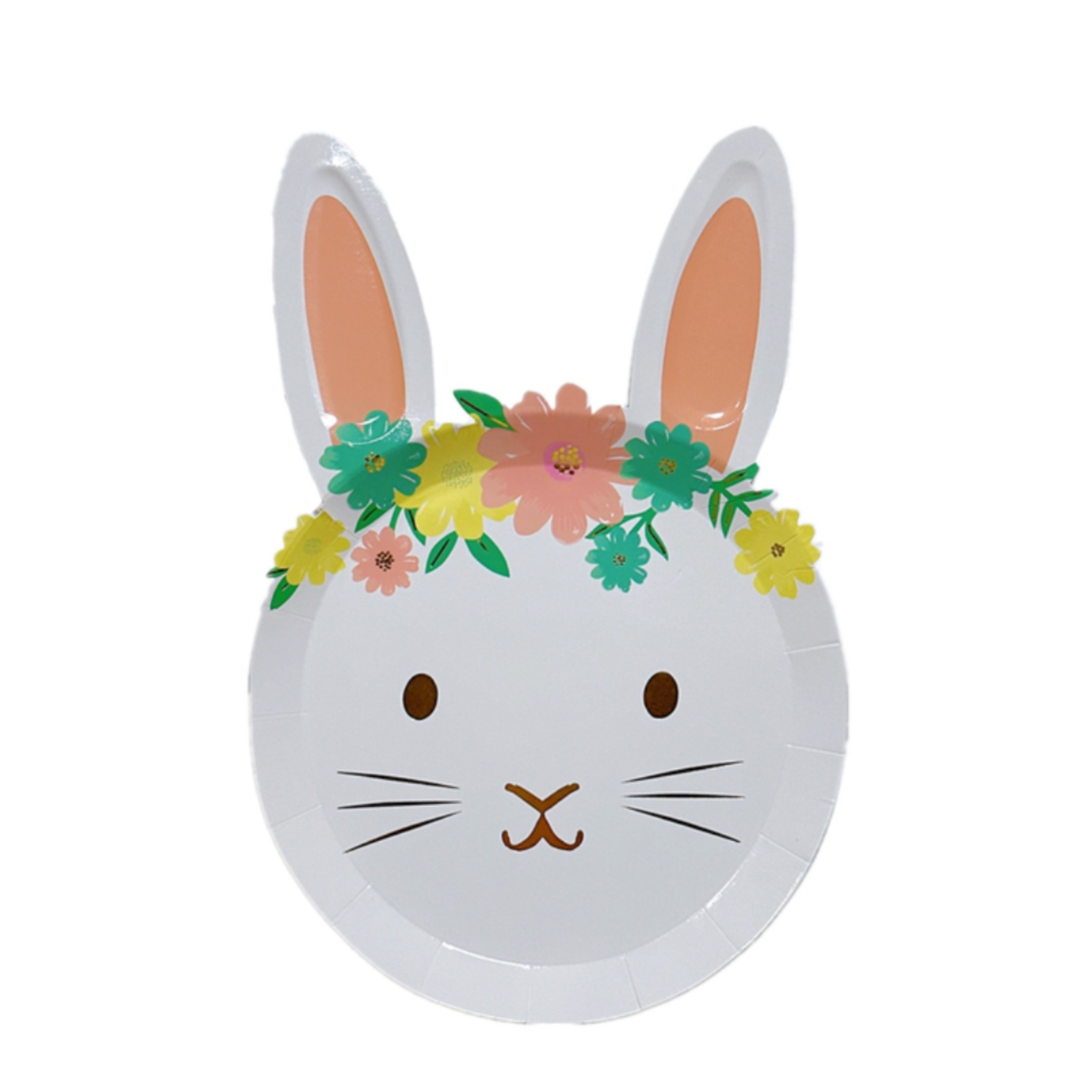 Floral Bunny Paper Plates (set of 8)