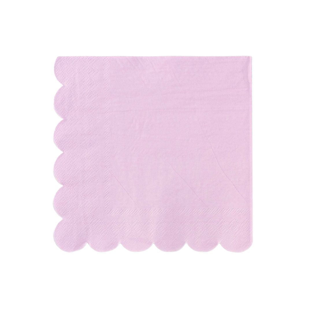 Scalloped Purple Napkins (pack of 16)