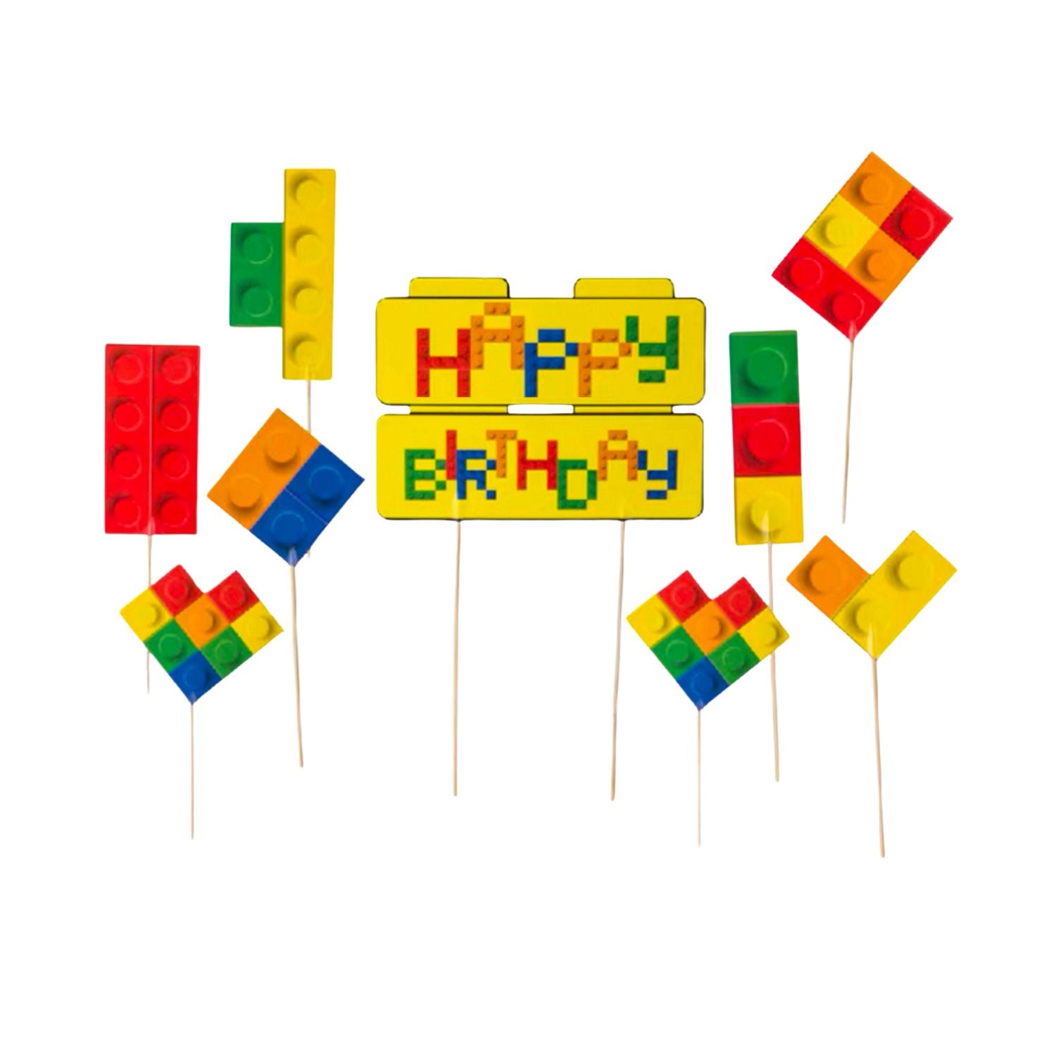 Lego Themed Cake Topper Mix (set of 9)