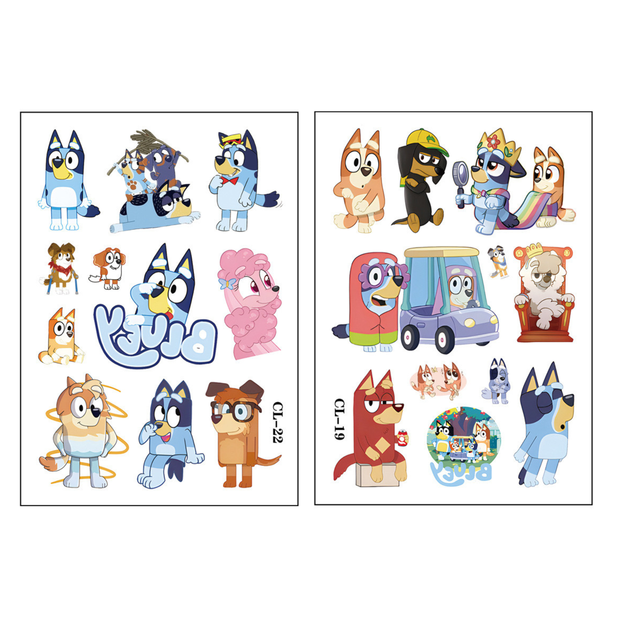 Bluey & Friends Tattoos (set of 2)