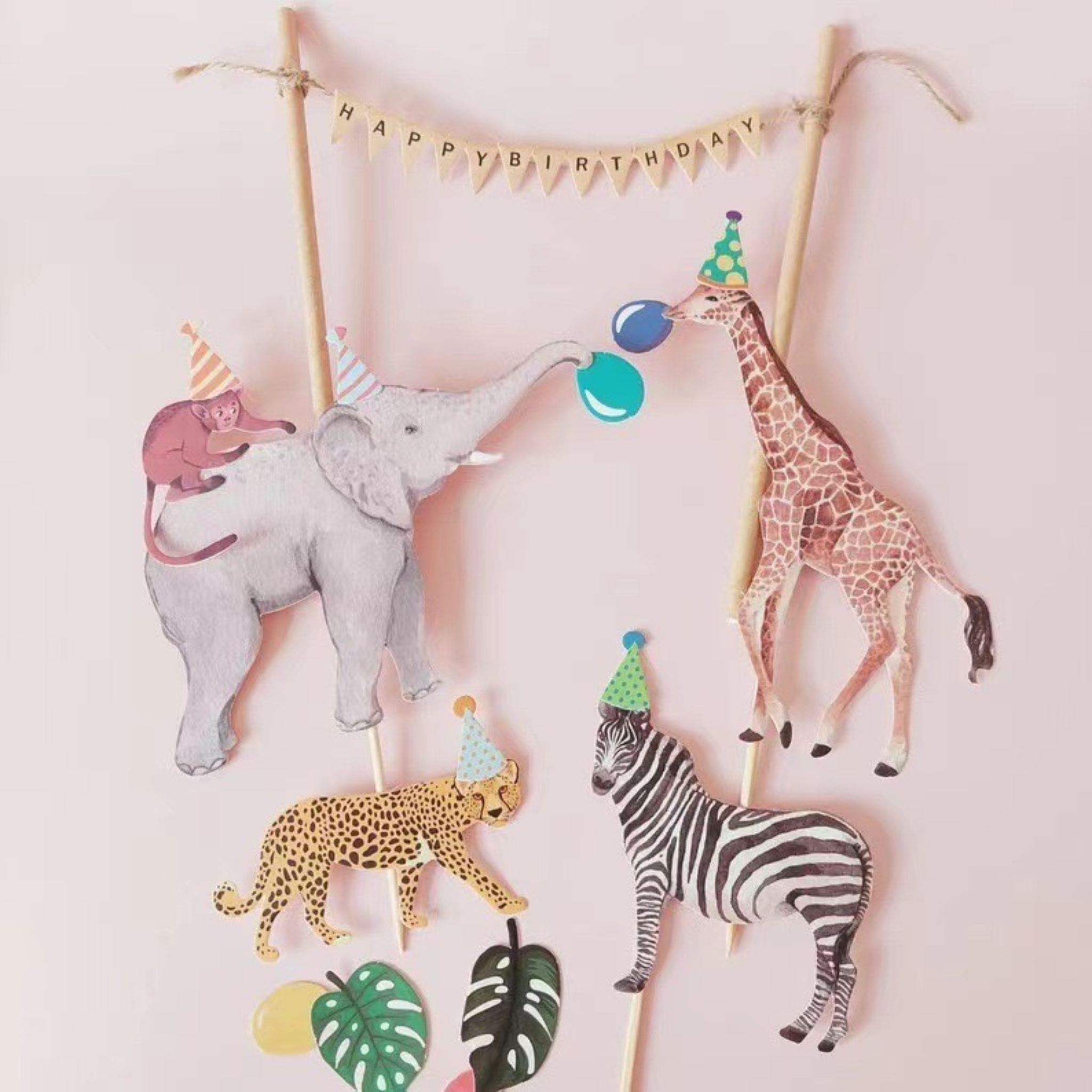 Safari Themed Cake Topper (set of 5)