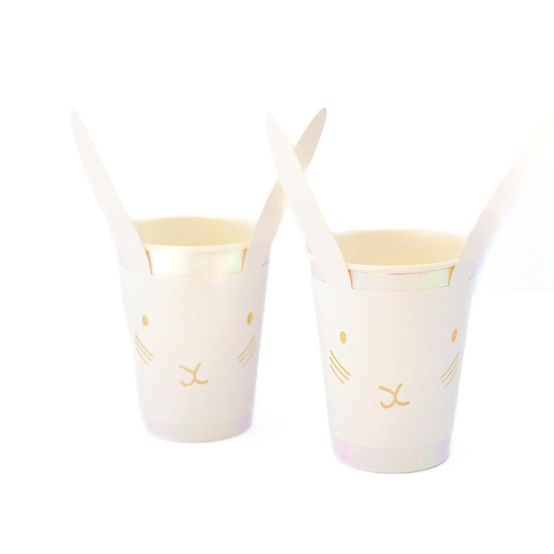 Bunny Paper Cups, White (set of 8)