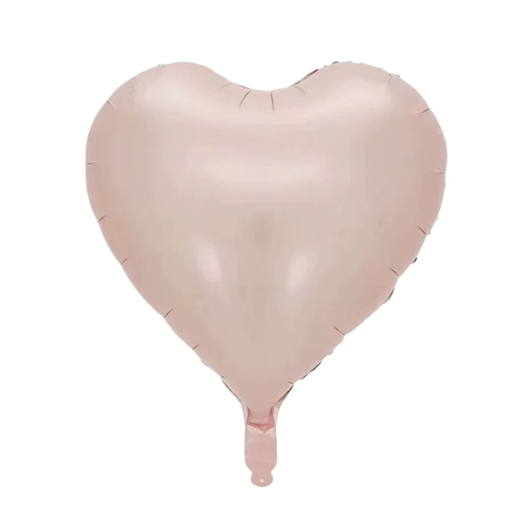 Heart Shaped Foil Balloon, Matt Pink