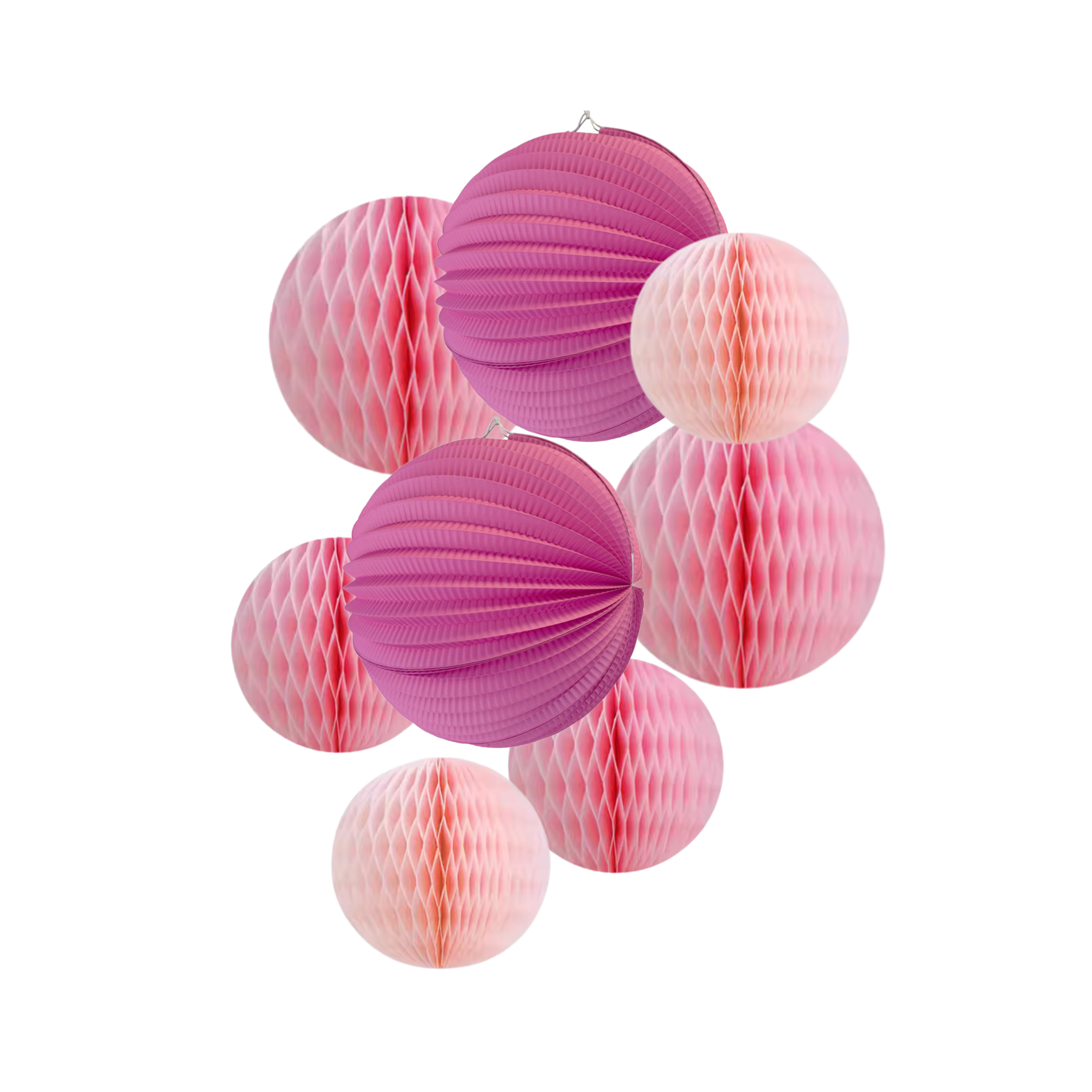 Vibrant Pink Lantern Bouquet (set of 8)