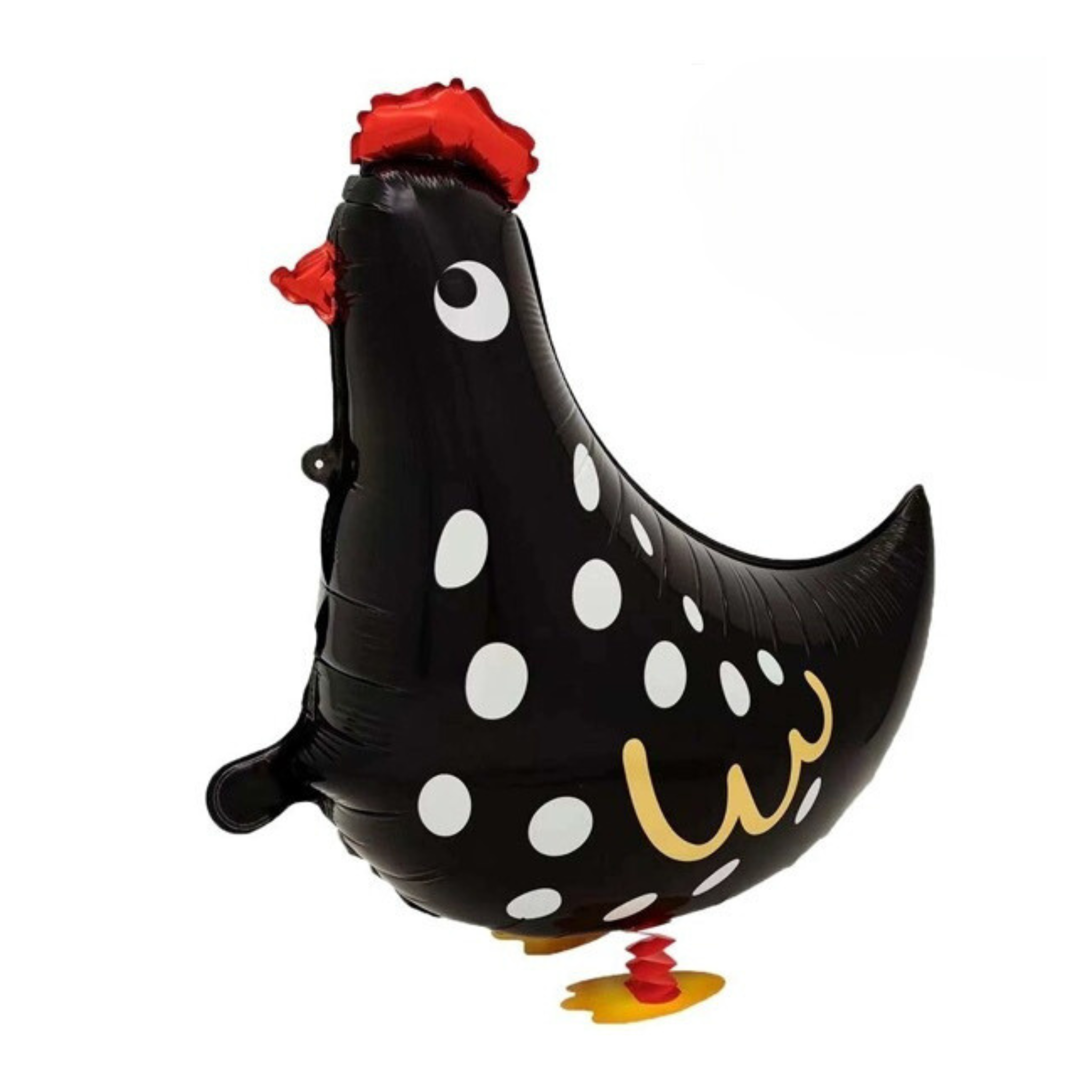 Walking Chicken Shaped Foil Balloon, Black