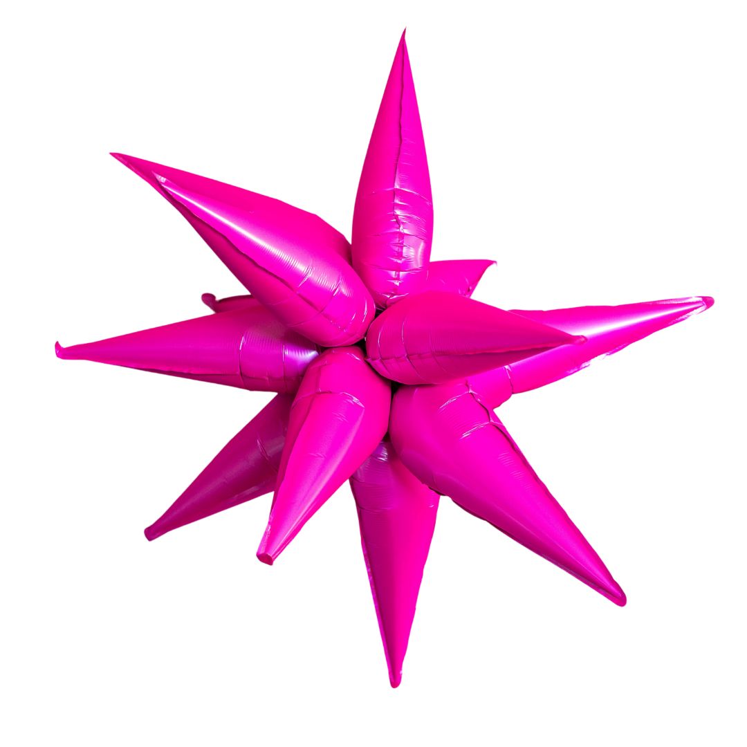 Neon 12 Point Starburst Foil Balloon