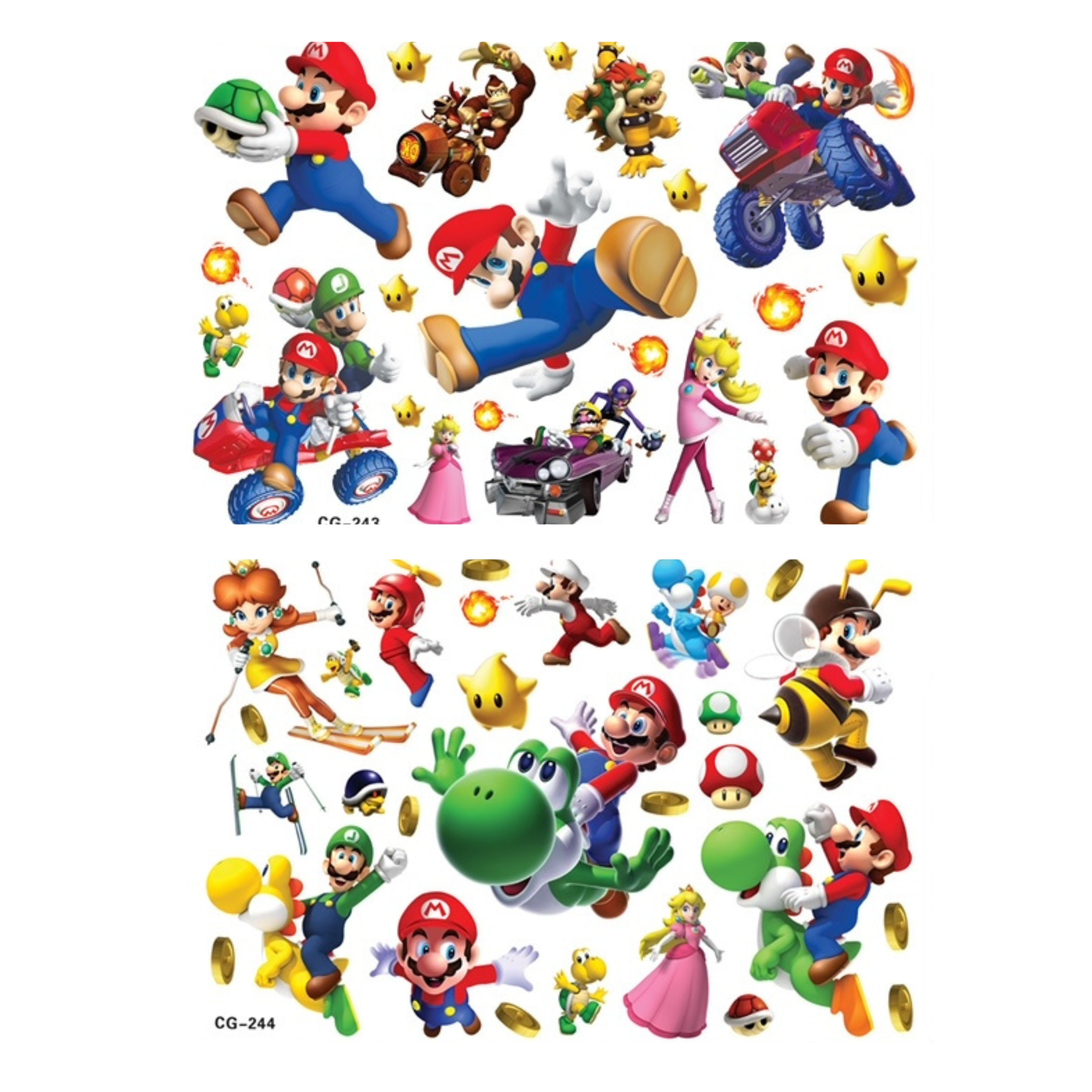 Super Mario Tattoos (set of 2)