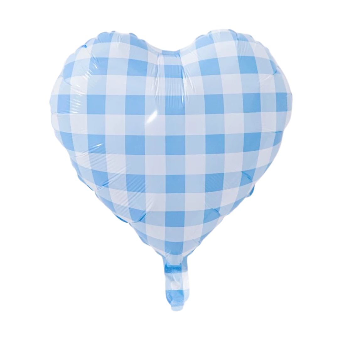 Checkered Heart Shaped Foil Balloon (5 colours)