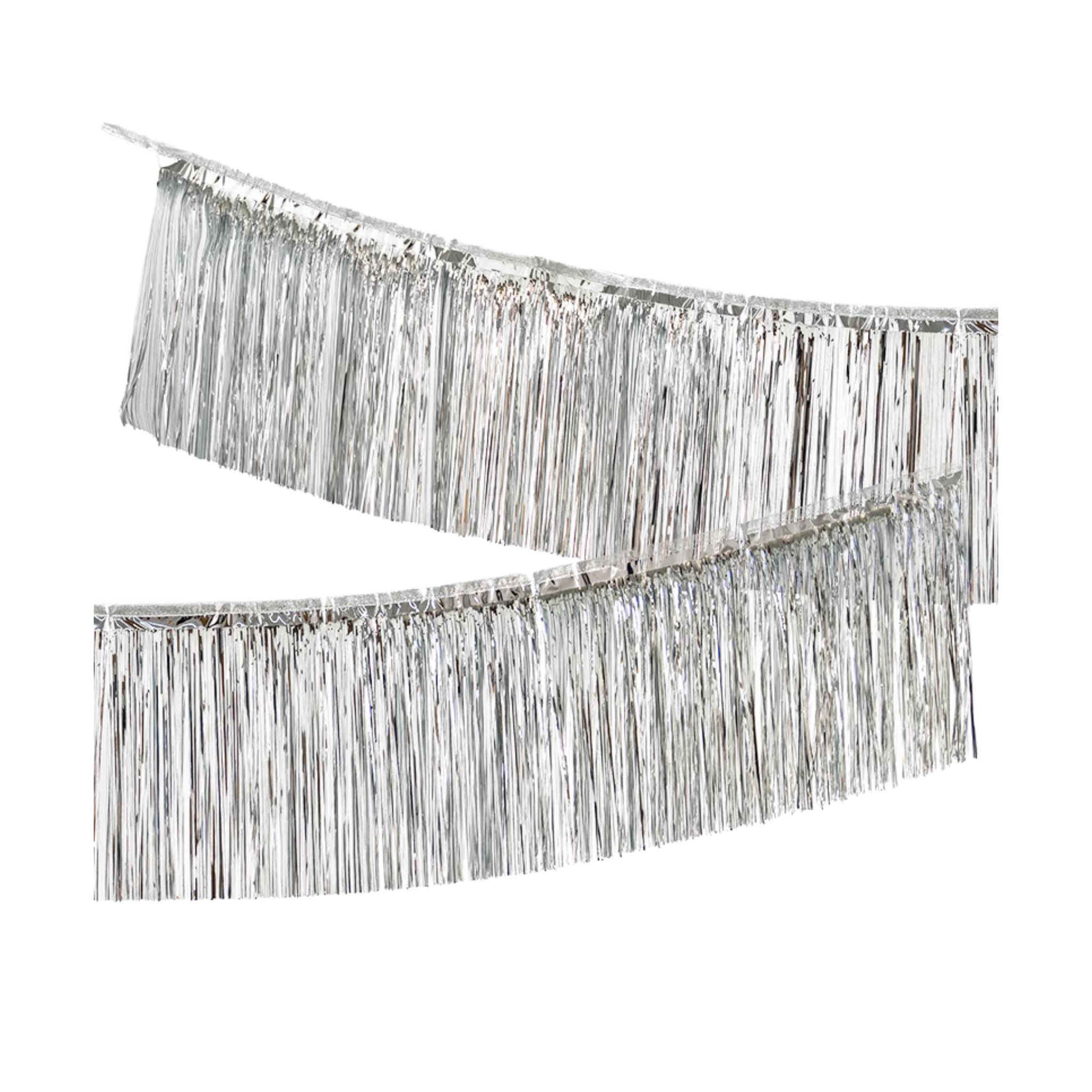 Silver Tinsel Fringe Garland