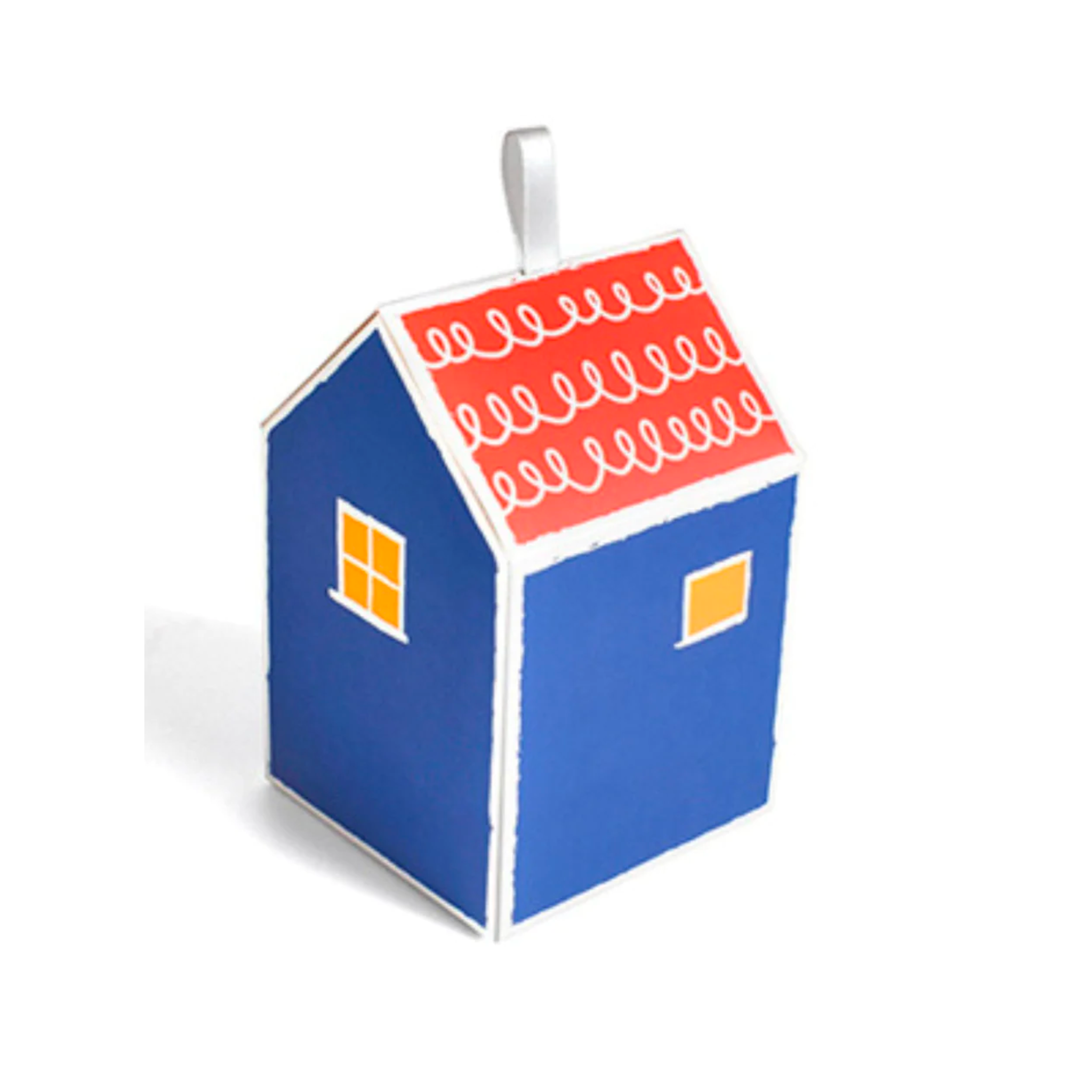 Square Favour House Box, Blue (set of 4)