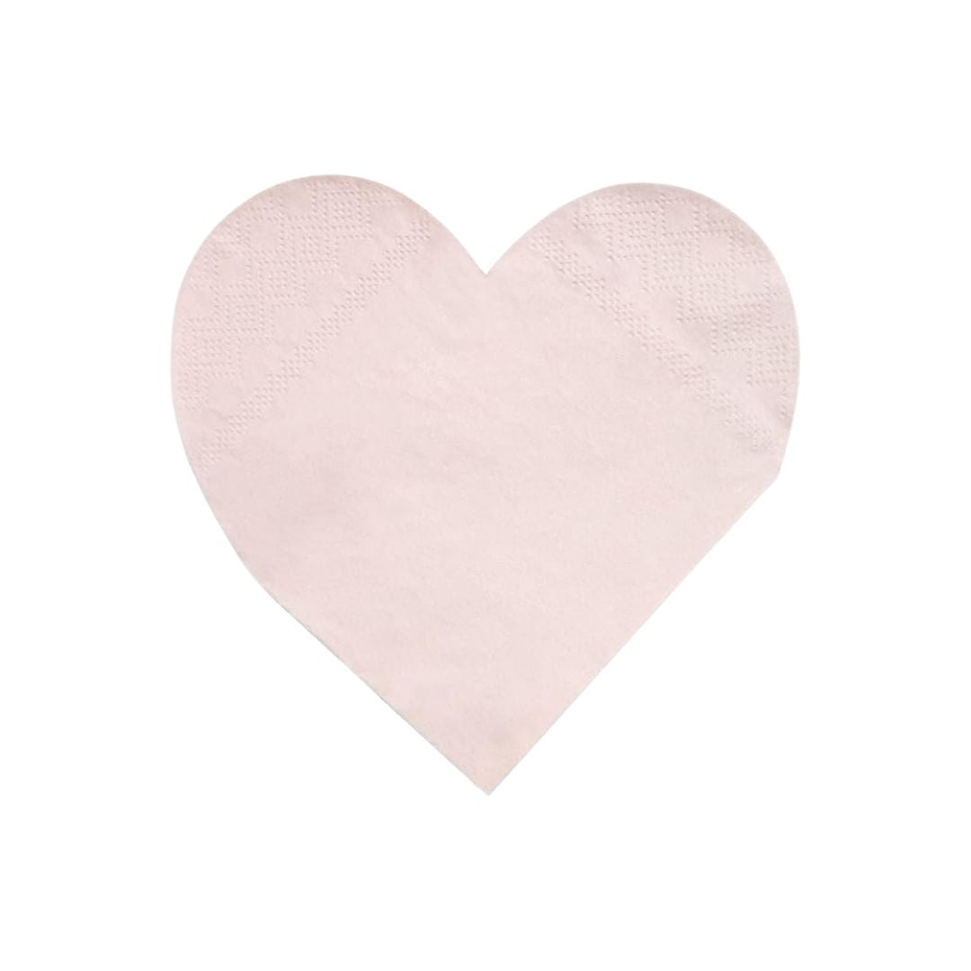 Heart Shaped Napkins, (pack of 16)