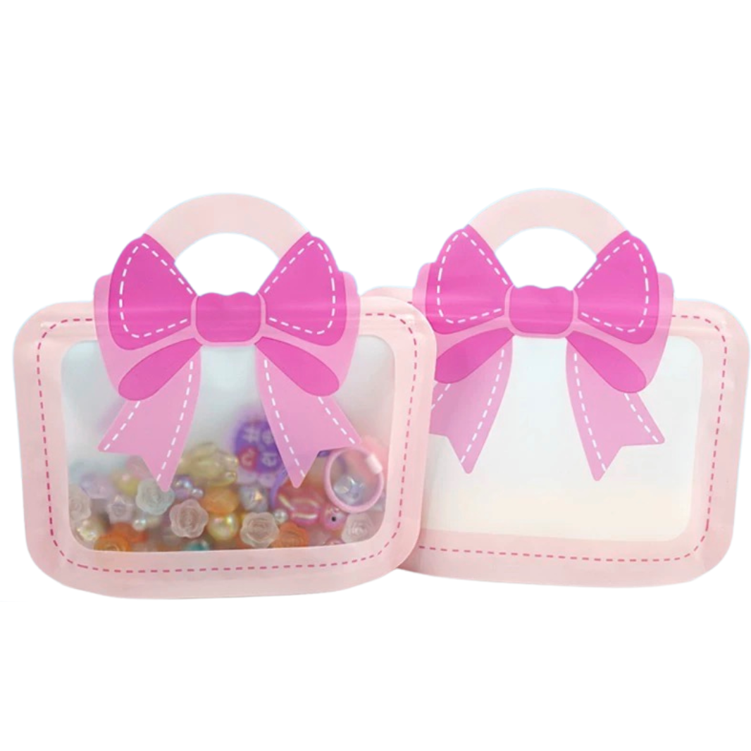 Bow Favour Bag, pink (set of 2)