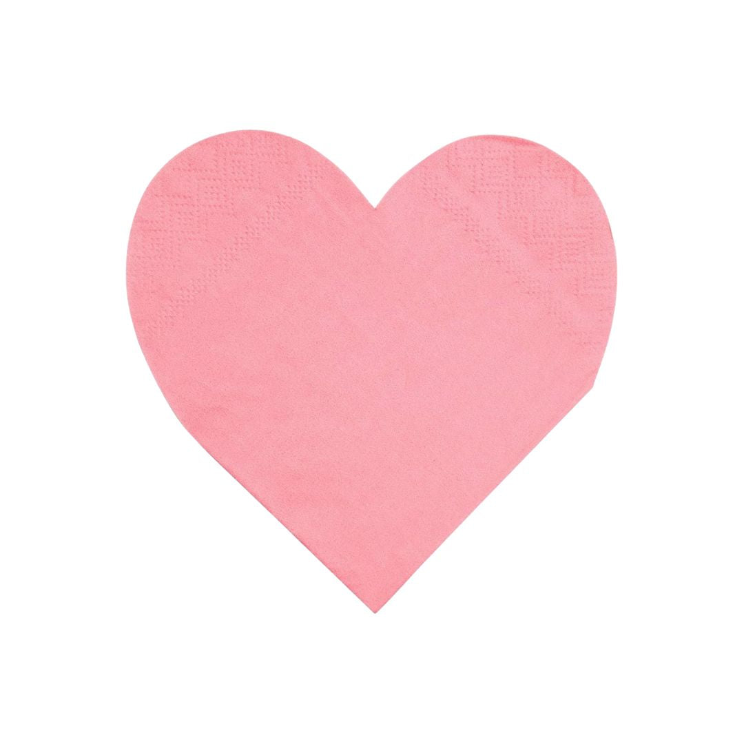 Heart Shaped Napkins, (pack of 16)