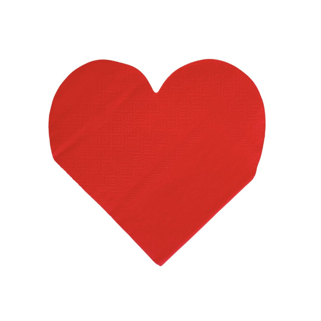 Heart Shaped Napkins, (pack of 16)