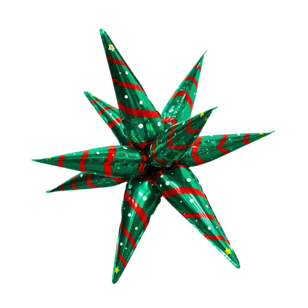 12 Point Christmas Starburst Foil Balloon