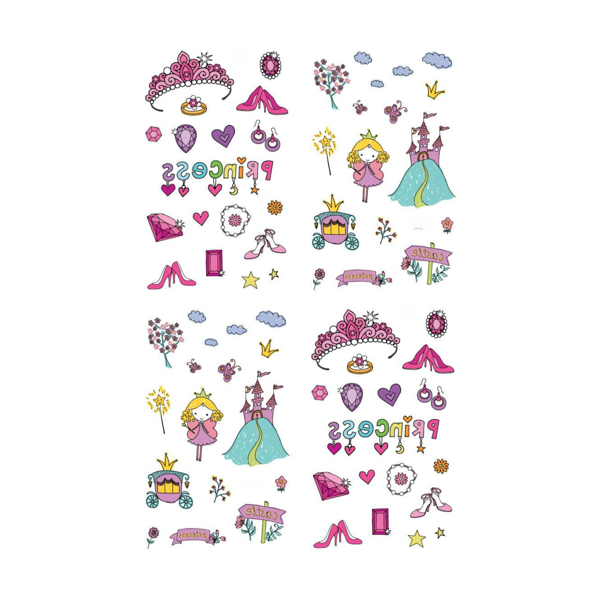 Princess Themed Tattoos (set of 4)