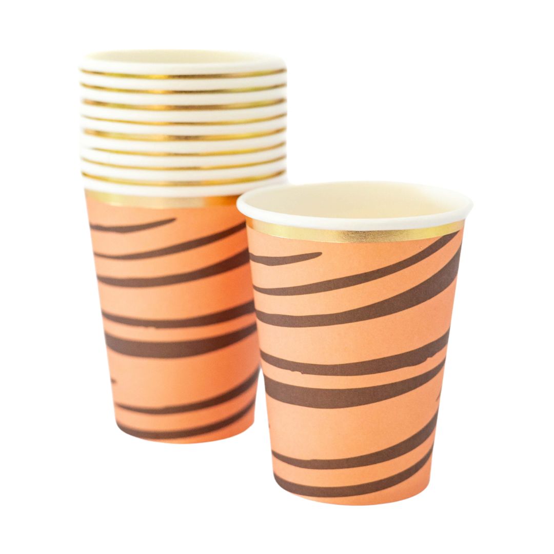 Tiger Striped Cups (set of 10)