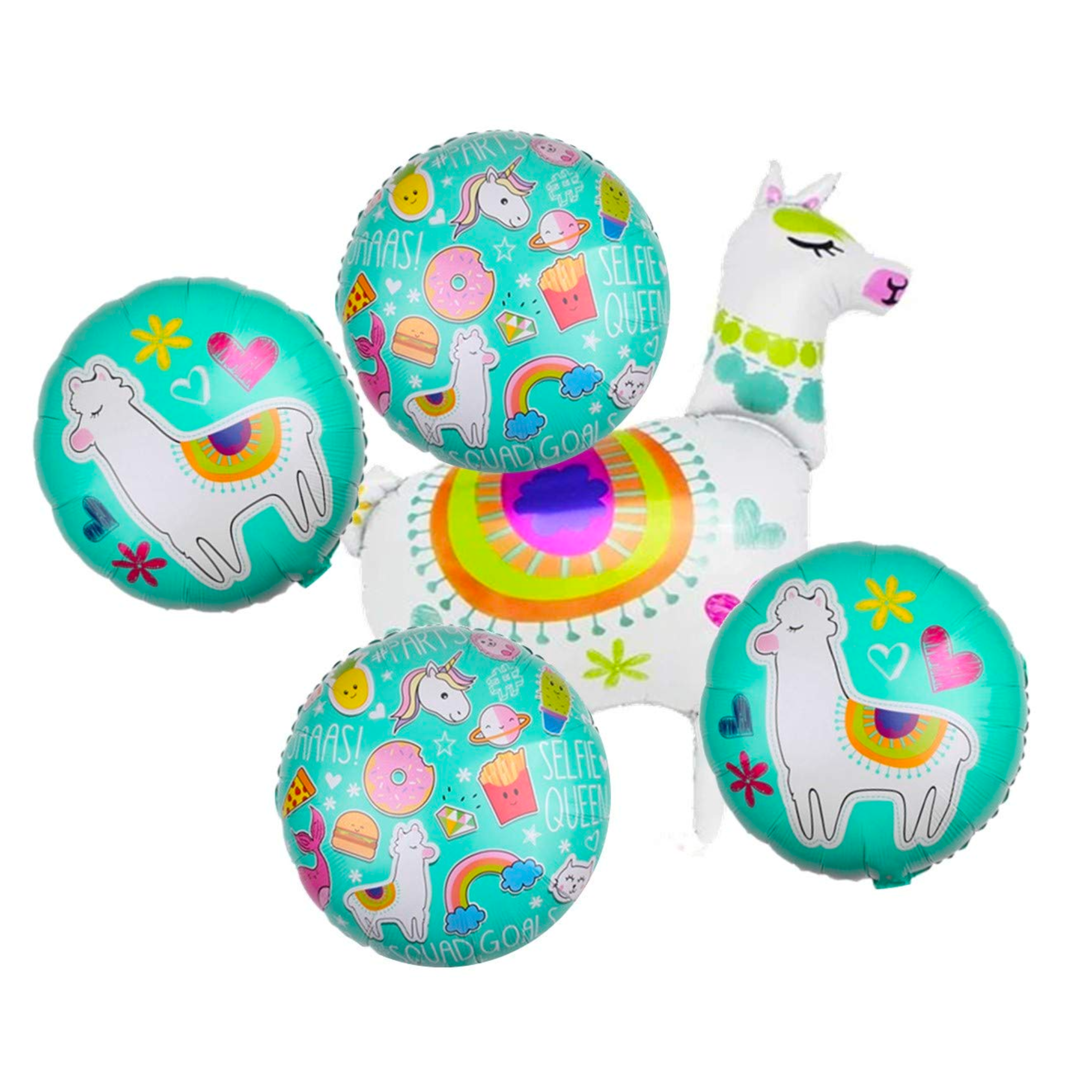 Lama Foil Balloon Mix (set of 5)