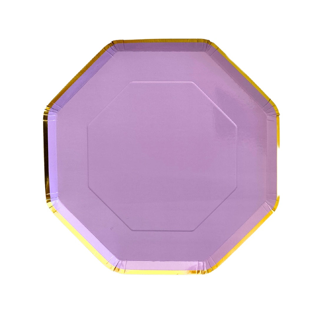 Purple Octagonal Plates (set of 8 )