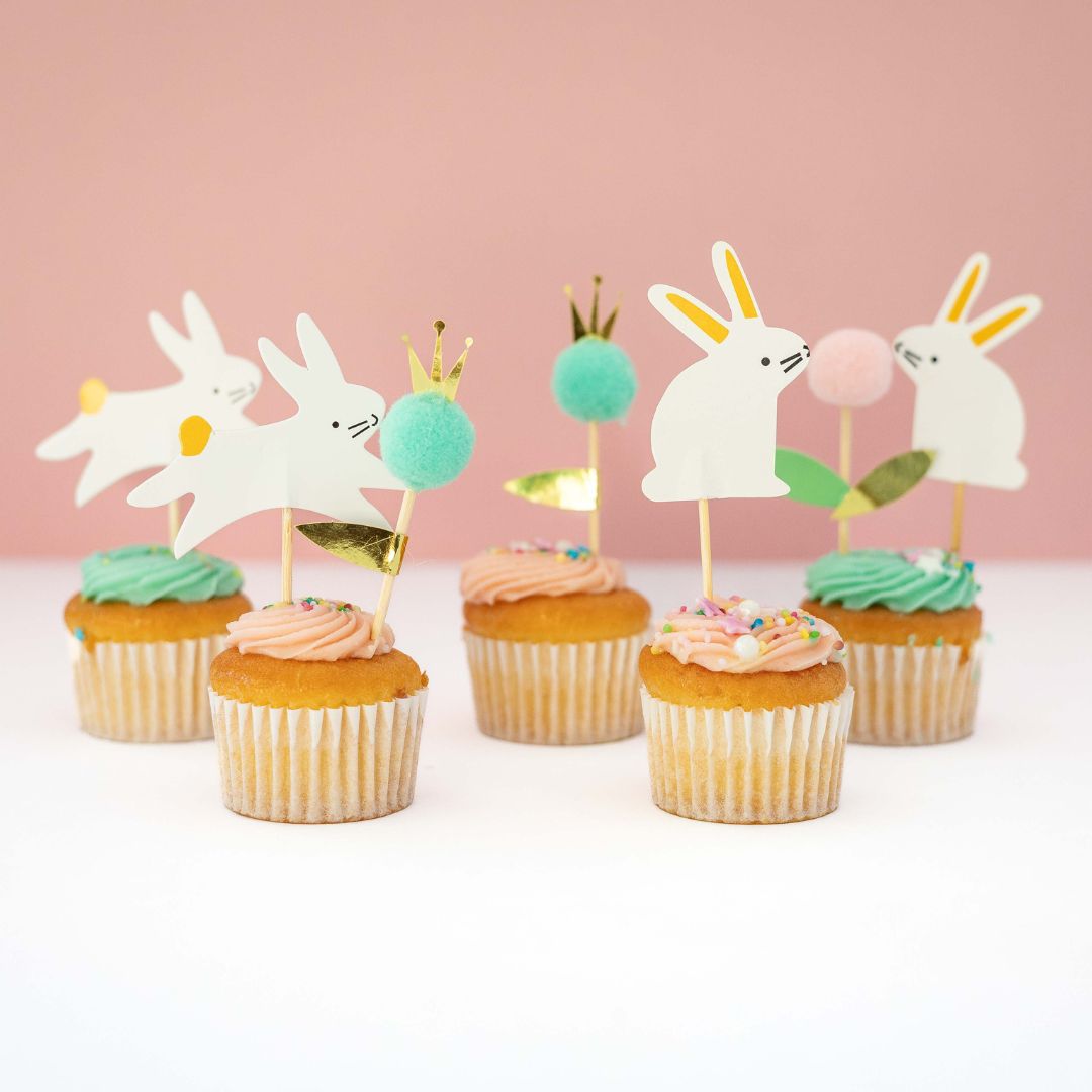 Bunny Themed Cake Toppers (set of 24 )